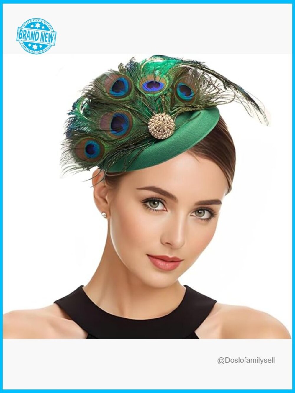Feather Fascinator Hat Headband Clip Derby Horse Race Party Cocktail Headwear